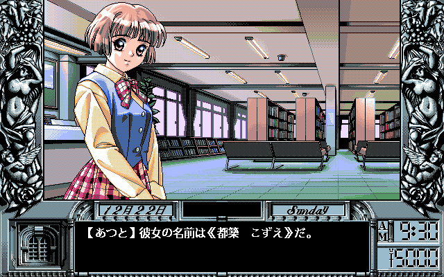 Dōkyūsei 2 (PC-98) screenshot: Library