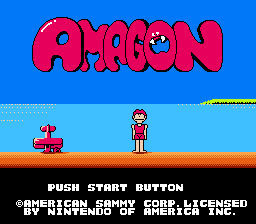 Amagon (NES) screenshot: Title screen