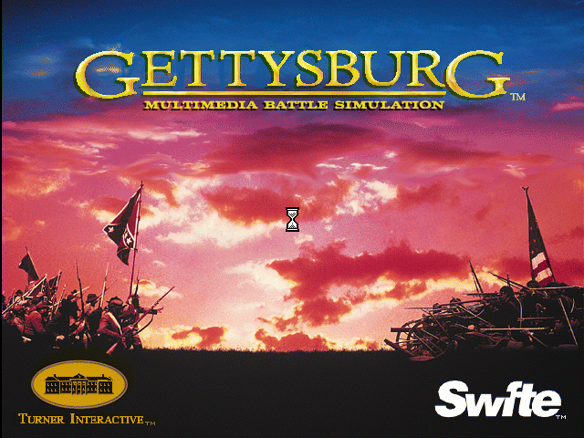 Gettysburg: Multimedia Battle Simulation (Windows 3.x) screenshot: Title screen