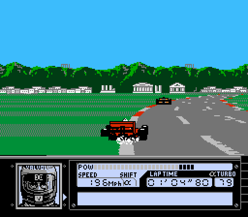 Screenshot of Al Unser Jr. Turbo Racing (NES, 1989) - MobyGames