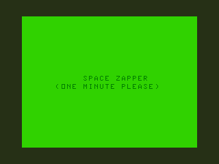 Space Zapper (TRS-80 CoCo) screenshot: Title Screen