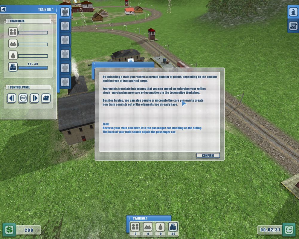 Railroad Lines (Windows) screenshot: Instructions