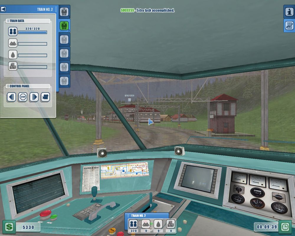Railroad Lines (Windows) screenshot: Approaching a station