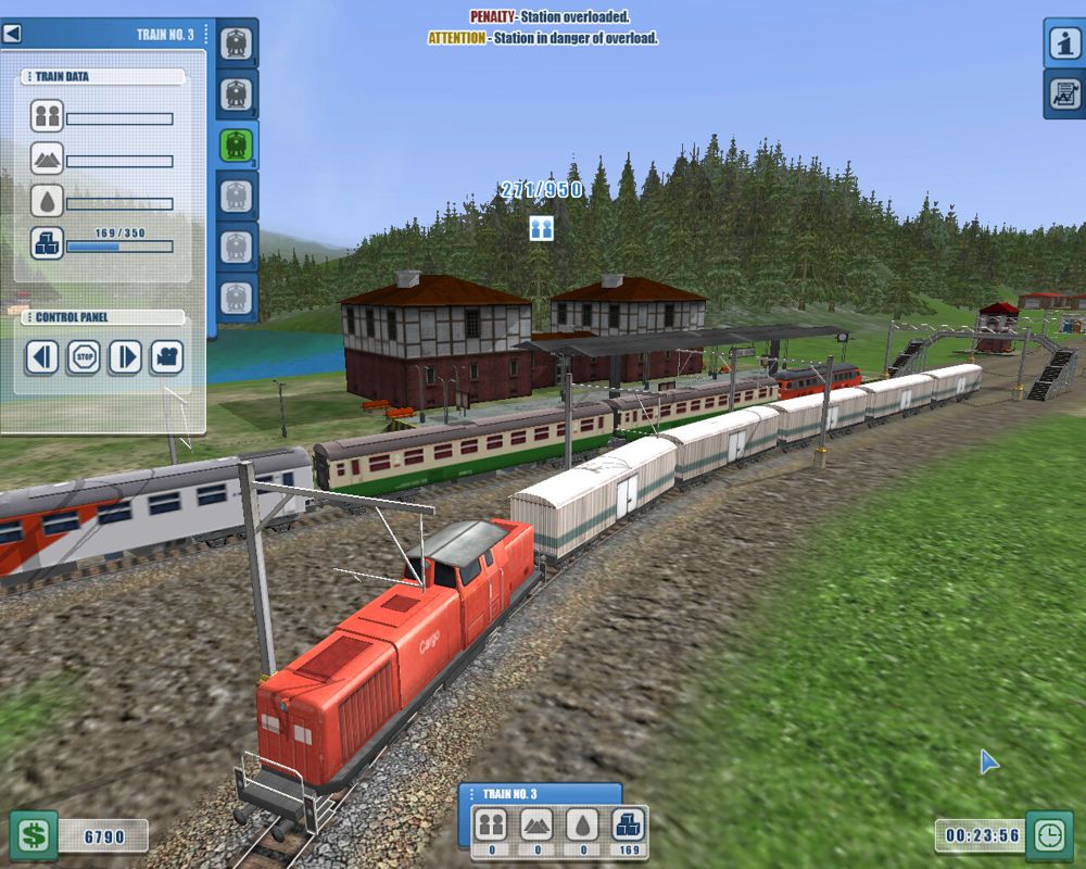 Railroad Lines (Windows) screenshot: Multiple trains