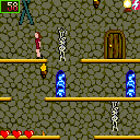 Charmed (ExEn) screenshot: The goal is to reach that door. You can either jump the hole or go on the left to appear on the right