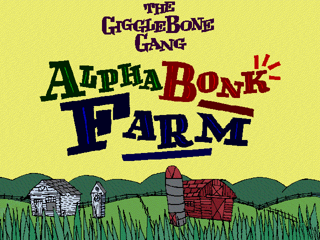 The Gigglebone Gang: AlphaBonk Farm (Windows 3.x) screenshot: Title screen