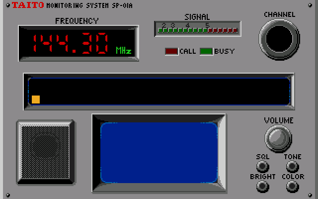 Chase H.Q. (Amiga) screenshot: Taito Monitoring System SP-01A