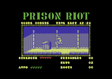 Prison Riot (Commodore 64) screenshot: An exit to the bottom