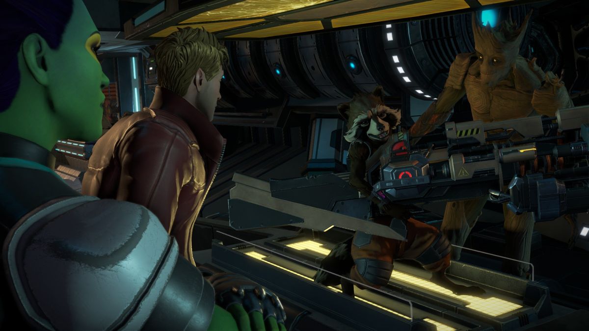 Marvel Guardians of the Galaxy: The Telltale Series (Windows) screenshot: Rocket loves his guns