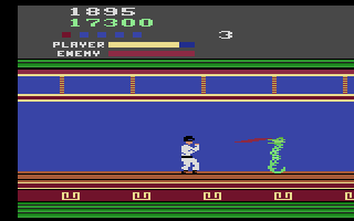Kung-Fu Master (Atari 2600) screenshot: Dragons, be careful!