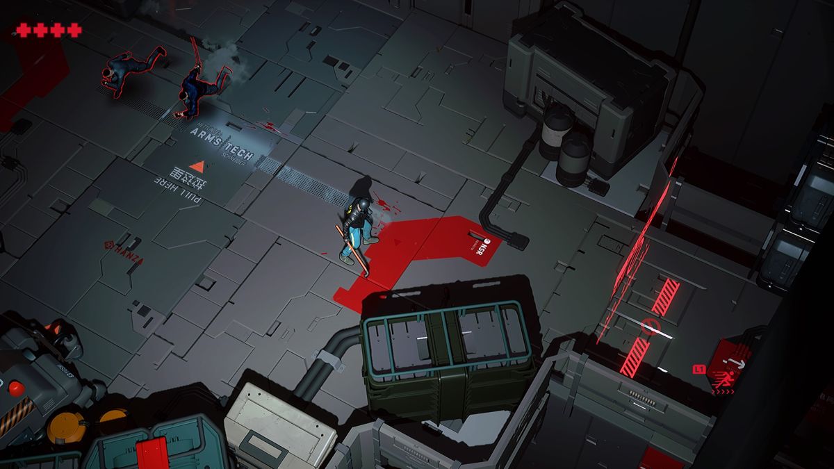 Ruiner (PlayStation 4) screenshot: Enemies rushing from behind