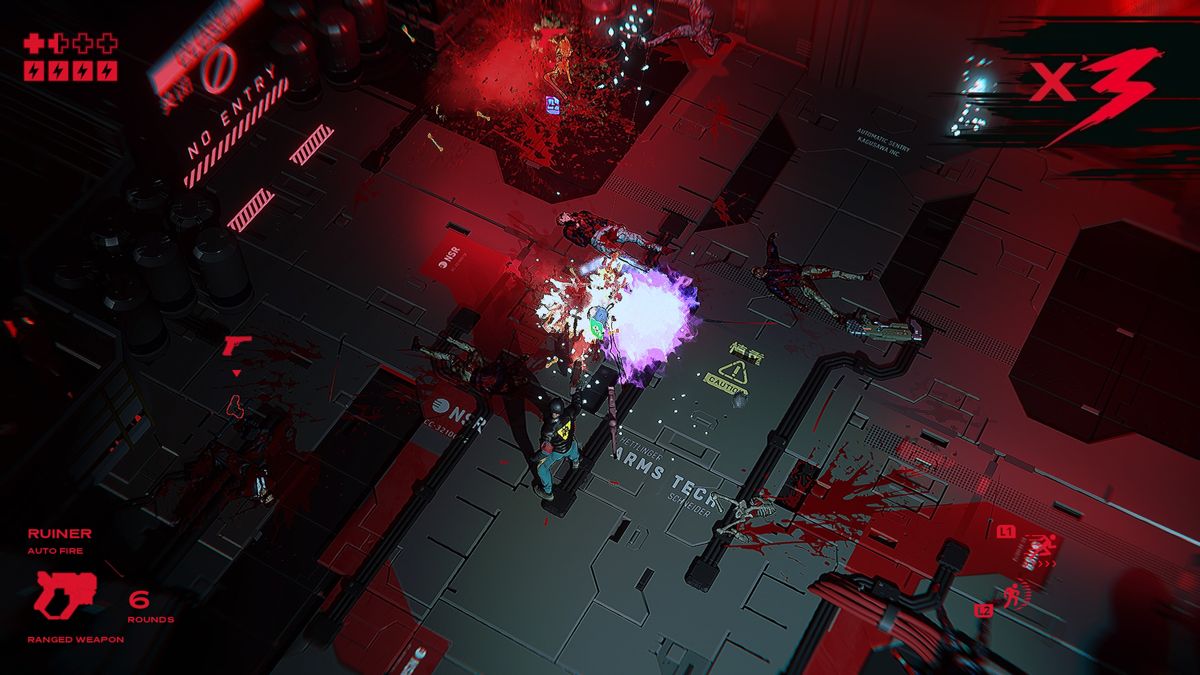 Ruiner (PlayStation 4) screenshot: Combos add to the score