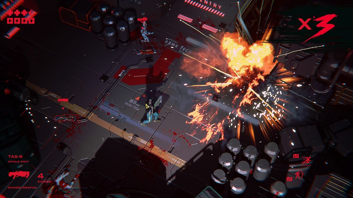Ruiner (PlayStation 4) screenshot: Big explosion