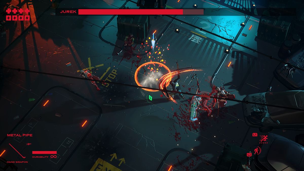 Ruiner (PlayStation 4) screenshot: Jurek boss battle