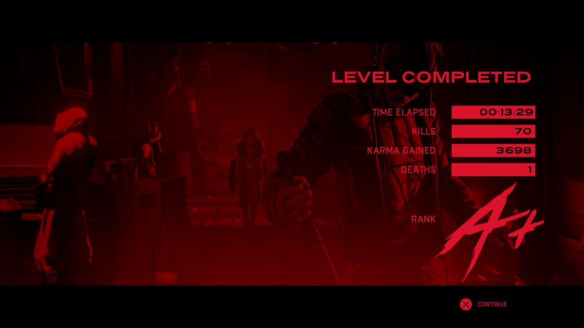 Ruiner (PlayStation 4) screenshot: Level score
