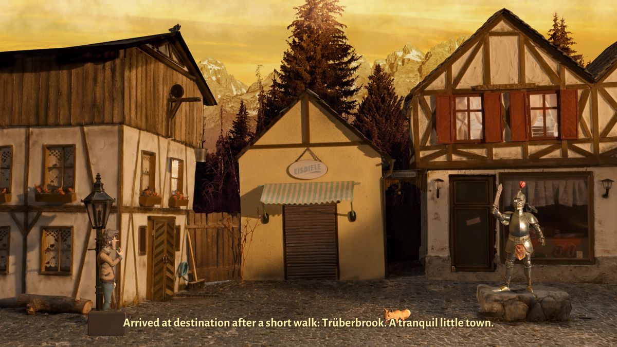 Trüberbrook (PlayStation 4) screenshot: City square