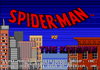 Spider-Man (Genesis) screenshot: Title Screen