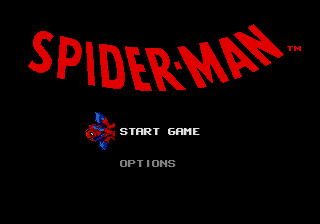 Spider-Man (Genesis) screenshot: Main Menu