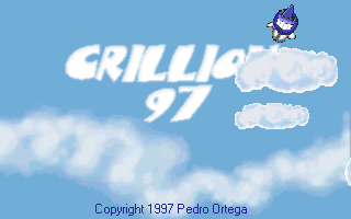 Crillion '97 (DOS) screenshot: Title screen with animation.