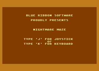 Nightmare Maze (Atari 8-bit) screenshot: Introduction