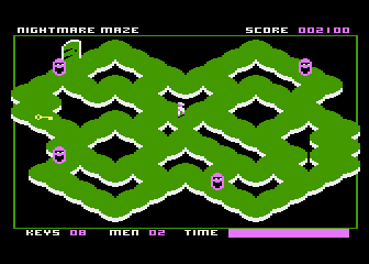 Nightmare Maze (Atari 8-bit) screenshot: Dangerous Faces