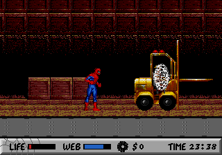 Spider-Man (Genesis) screenshot: but he's no match for spidey