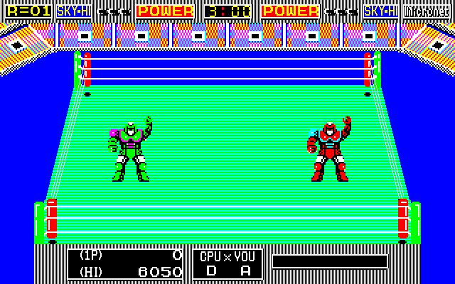 Robo Wres 2001 (PC-88) screenshot: Let's get ready to rumble!