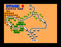 Chase H.Q. (SEGA Master System) screenshot: Stage 4 Course Map