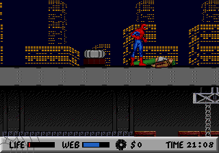 Spider-Man (Genesis) screenshot: tag 'em!