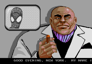 Spider-Man (Genesis) screenshot: The Kingpin makes the first move