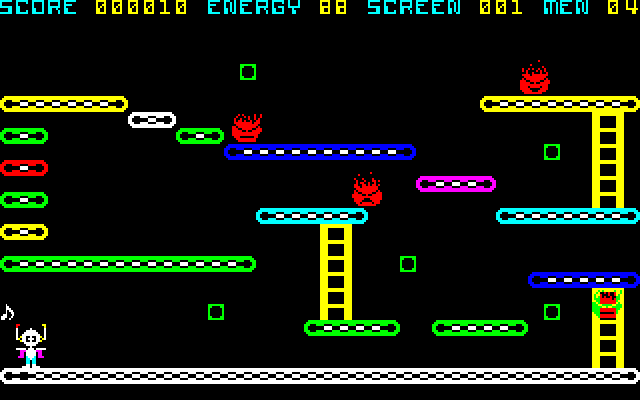 Mr. Robot and His Robot Factory (PC-88) screenshot: Start of the game