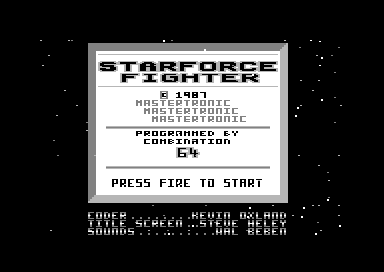Starforce Fighter (Commodore 64) screenshot: Title Screen