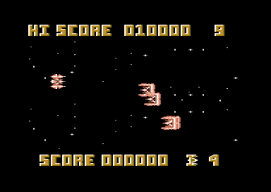 Starforce Fighter (Commodore 64) screenshot: Engaging Enemies