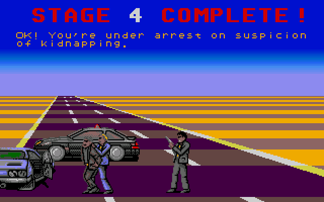 Chase H.Q. (Amiga) screenshot: Arrested the kidnapper