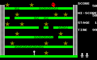 Cracky (PC-8000) screenshot: A game in progress. (8001mkII)