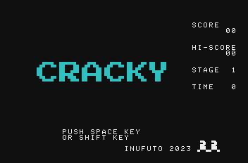Cracky (Mattel Aquarius) screenshot: The title screen