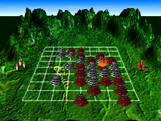 Ishida Yoshio Kudan no Igo Seiha (3DO) screenshot: Battleground-styled Go