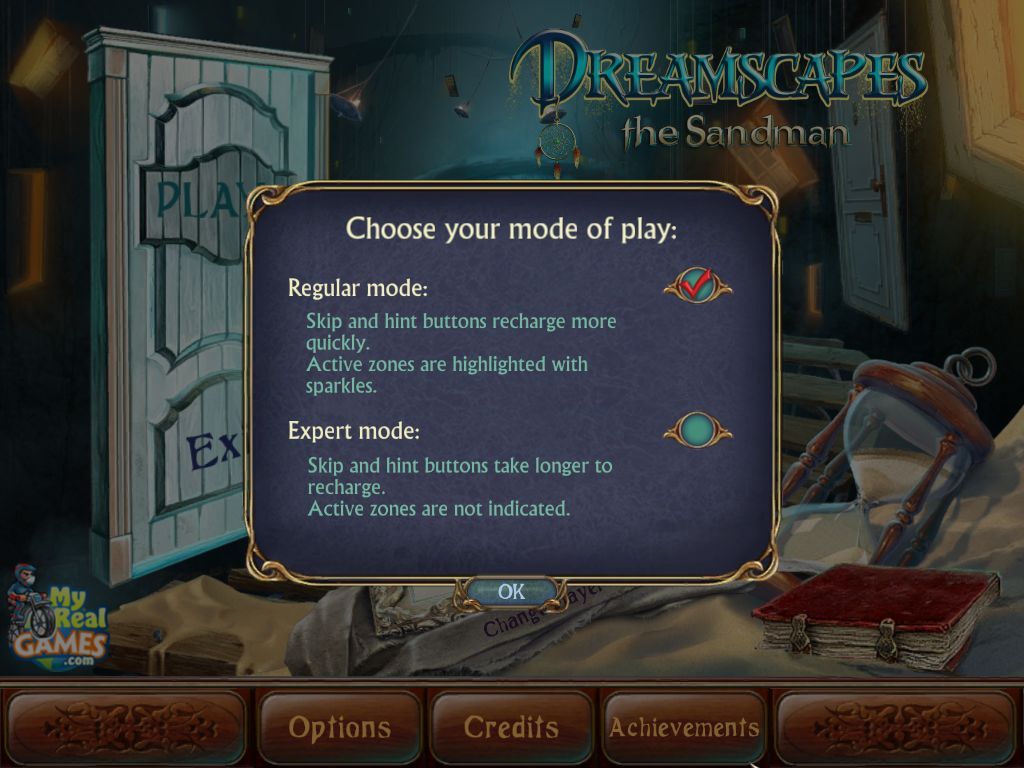 Dreamscapes: The Sandman (Windows) screenshot: There are two ways to play