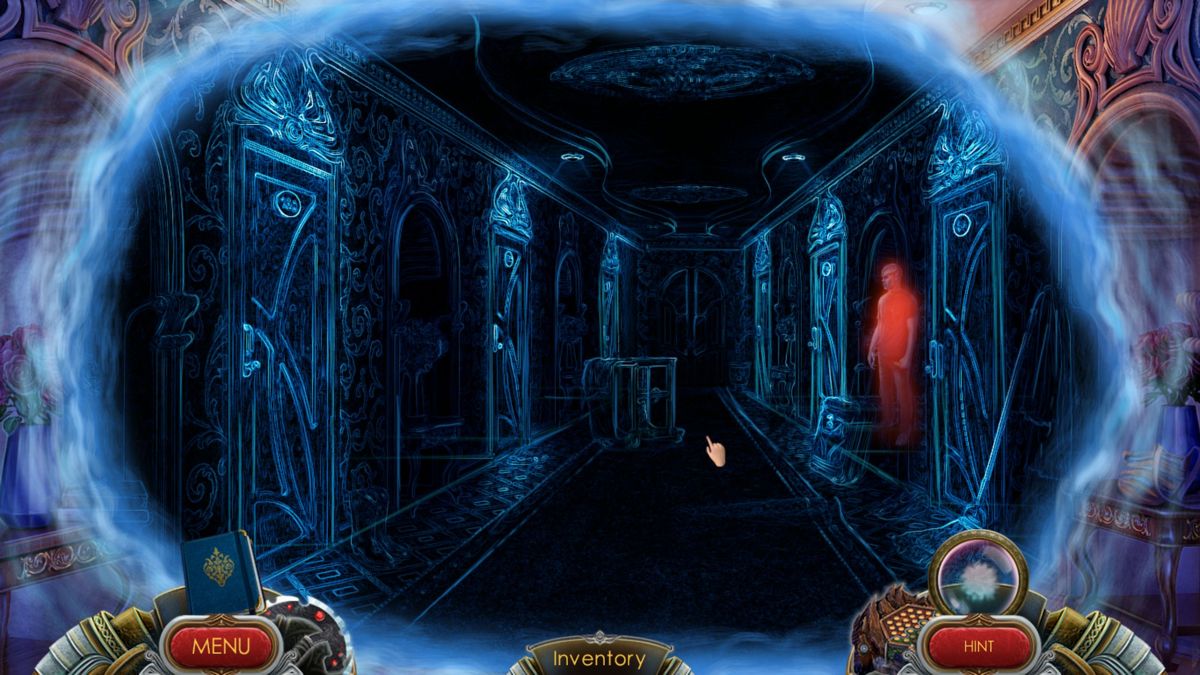 Dark Angels: Masquerade of Shadows (Windows) screenshot: Here Kate is using supernatural sight to look through walls