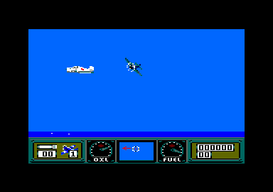 Wings of Fury (Amstrad CPC) screenshot: In battle