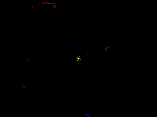 Solar Quest (Arcade) screenshot: These look like asteroids...