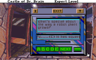 Castle of Dr. Brain (Amiga) screenshot: The Finsl Door of Logic Hall also has the puzzle.