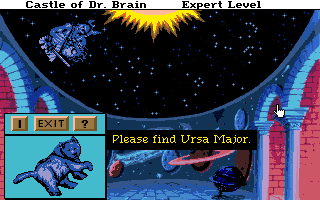 Castle of Dr. Brain (Amiga) screenshot: Constellation puzzle.