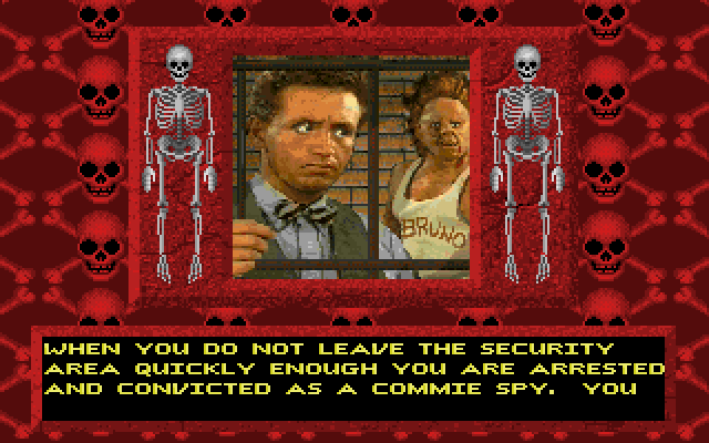 Amazon: Guardians of Eden (DOS) screenshot: "Death" screen