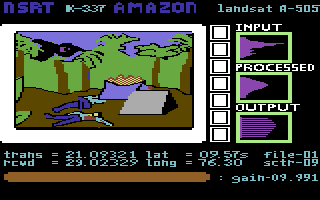 Amazon (Commodore 64) screenshot: Uh oh, things don't look good!