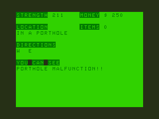 Ultimate: Adventure 4 (Dragon 32/64) screenshot: Porthole Malfunction