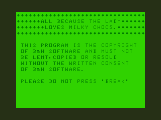 And All Because... (Dragon 32/64) screenshot: Loading