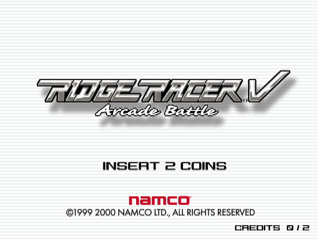 Ridge Racer V (Arcade) screenshot: Arcade version title screen