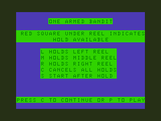 Bandit (Dragon 32/64) screenshot: Holding a Reel