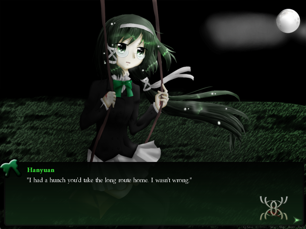 Ribbon of Green (Windows) screenshot: Hanyuan greets Clarisse